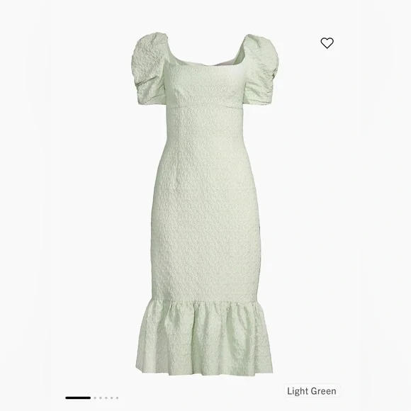 Rachel Parcell | Dresses | Size S Rachel Parcell Cloqu Puffsleeve Mididress  In Light Green | Poshmark